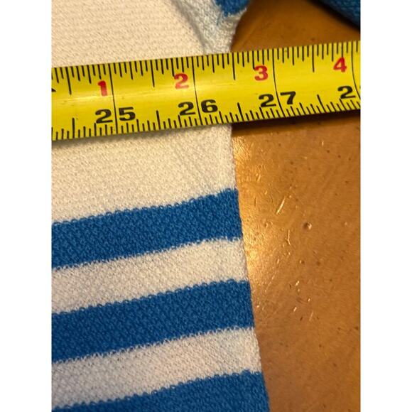 Planet By Lauren G Color Block Striped Sweater Crewneck Blue Black One Size - Picture 11 of 12